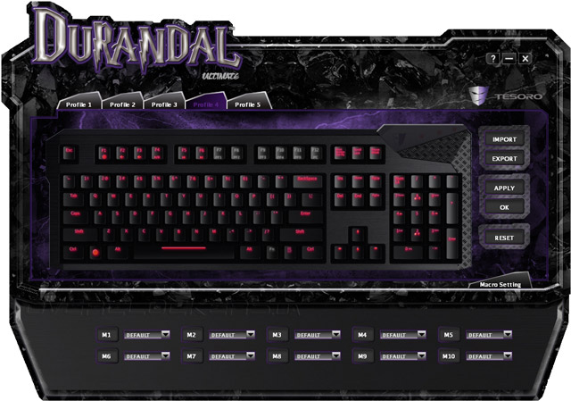 Durandal Gaming Keyboard Configuration Durandal Gaming Keyboard Configuration