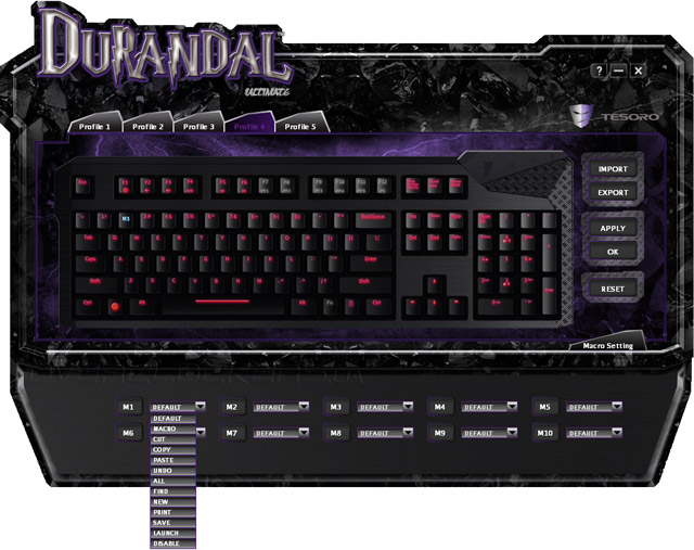 Durandal Gaming Keyboard Configuration Durandal Gaming Keyboard Configuration