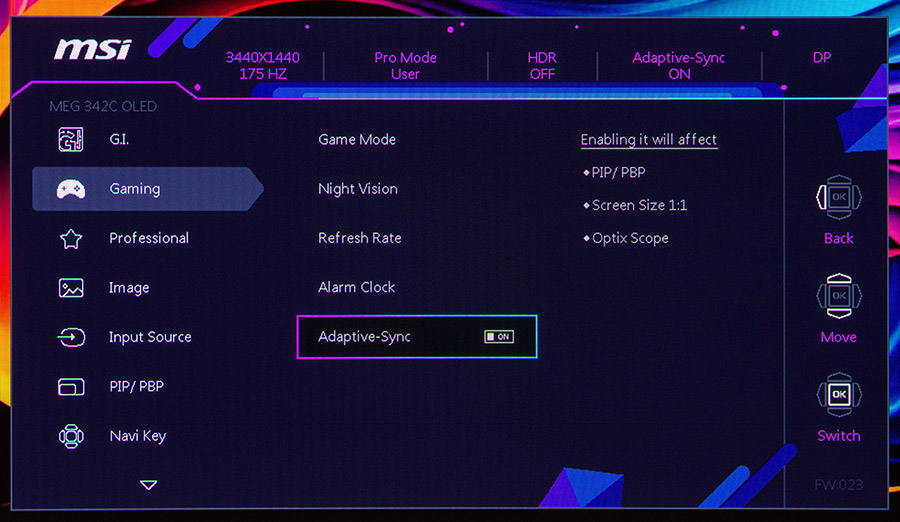 MSI MEG 342C QD-OLED