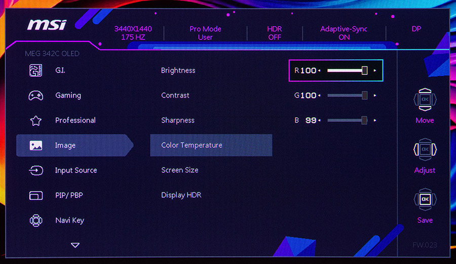 MSI MEG 342C QD-OLED