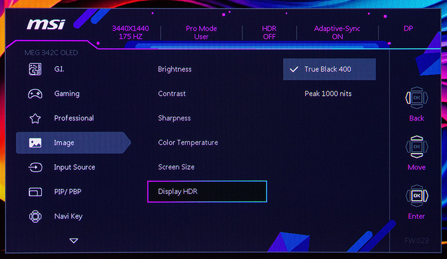 MSI MEG 342C QD-OLED