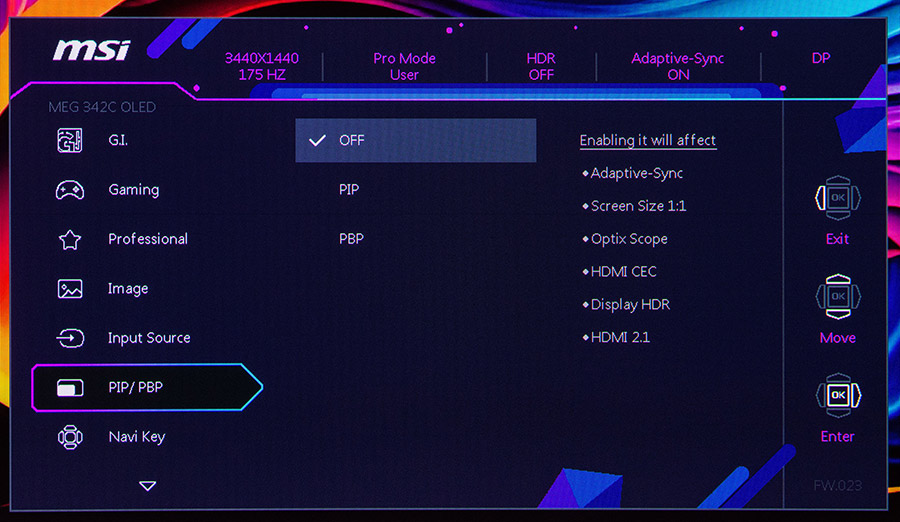 MSI MEG 342C QD-OLED