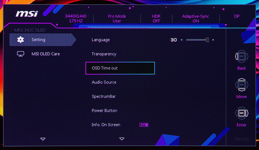 MSI MEG 342C QD-OLED