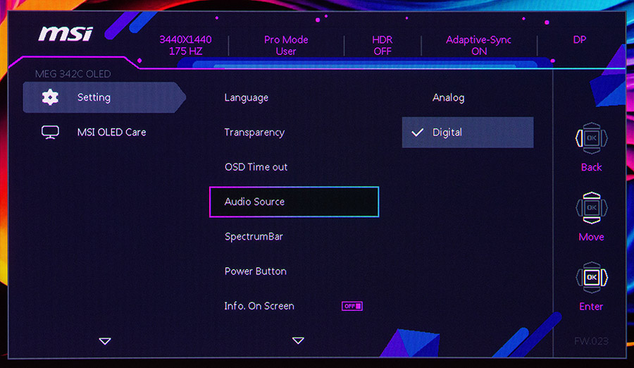 MSI MEG 342C QD-OLED