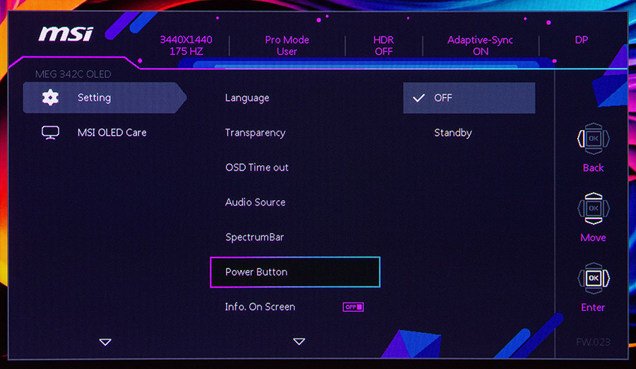 MSI MEG 342C QD-OLED