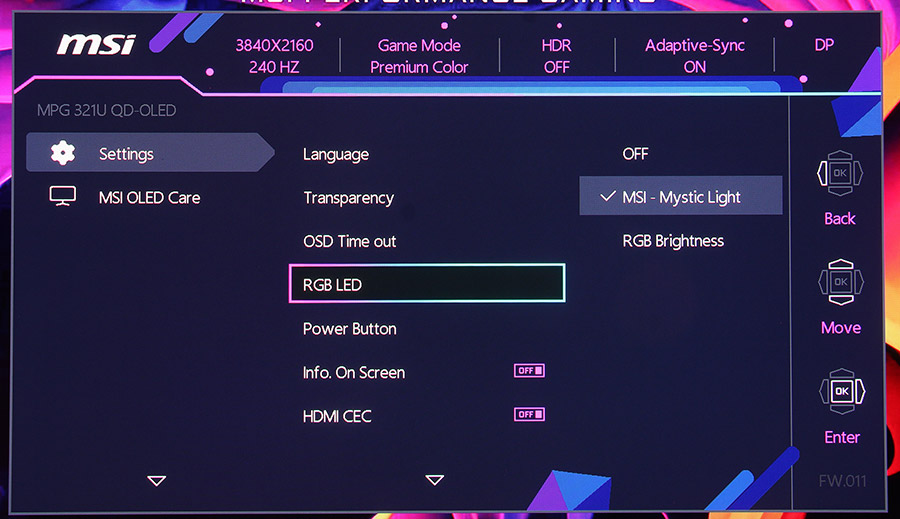 MSI MPG 321URX QD-OLED