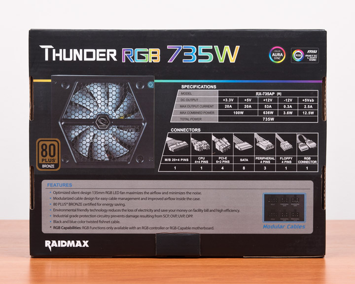 Raidmax Thunder RGB RX-735AP-R