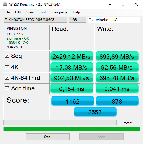 Kingston DC1000B 960GB