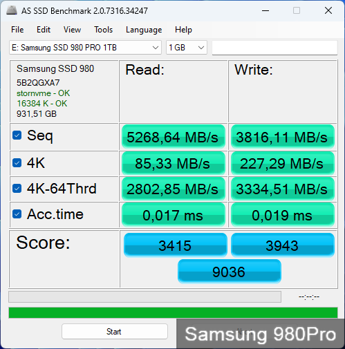 Kingston KC3000, Samsung 980 Pro та WD Black SN770