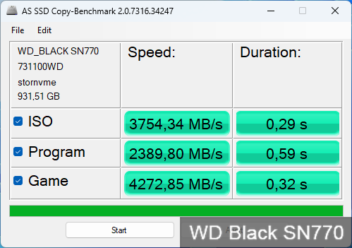 Kingston KC3000, Samsung 980 Pro та WD Black SN770
