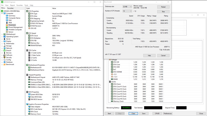 AMD Ryzen 5 1600, Gigabyte GA-AX370-Gaming и Adata XPG Gammix D10