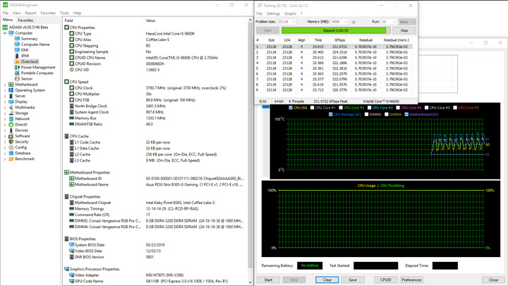 Изучение разгонного потенциала Intel Core i5-9600K