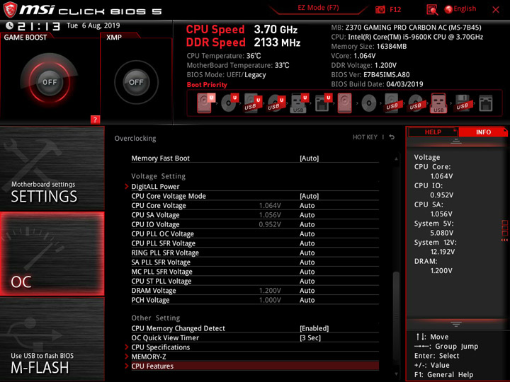 Изучение разгонного потенциала Intel Core i5-9600K