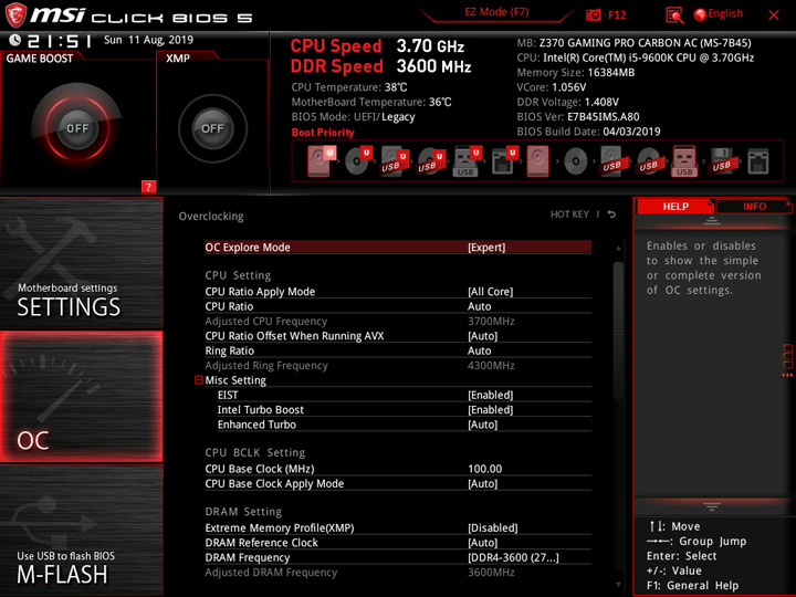 Изучение разгонного потенциала Intel Core i5-9600K