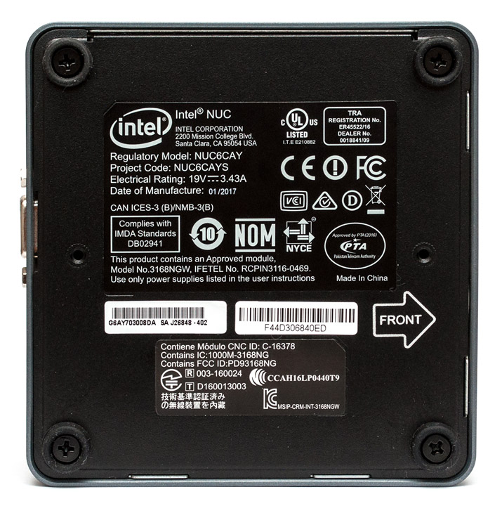 Intel NUC NUC6CAYS