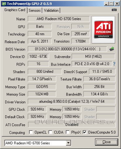 MSI R6790-PM2D1GD5/OC