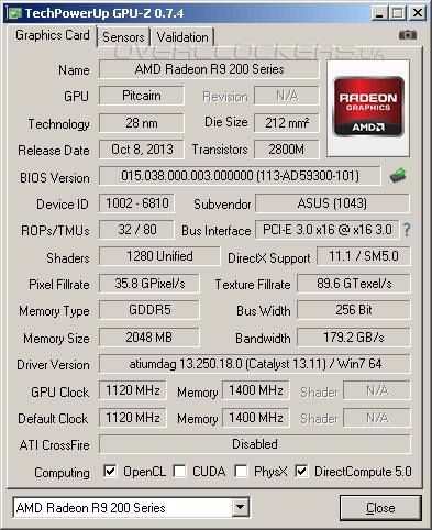 ASUS R9270X-DC2T-2GD5