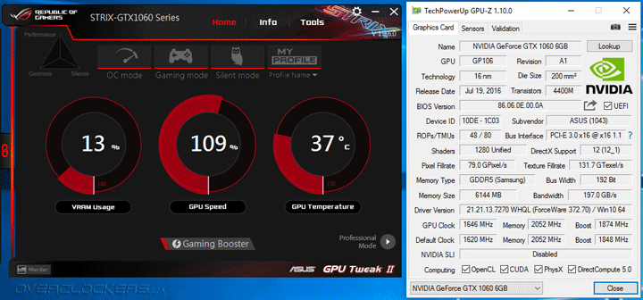 ASUS ROG STRIX-GTX1060-O6G-GAMING