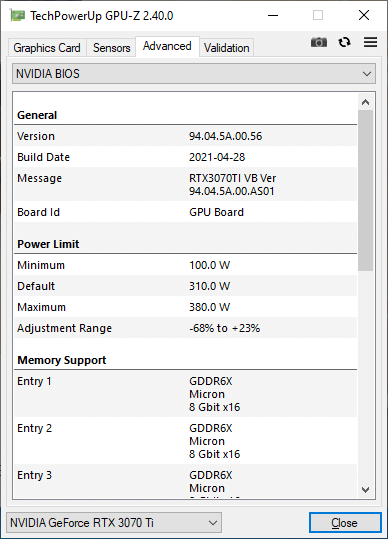 Видеокарта ASUS ROG-STRIX-RTX3070TI-O8G-GAMING