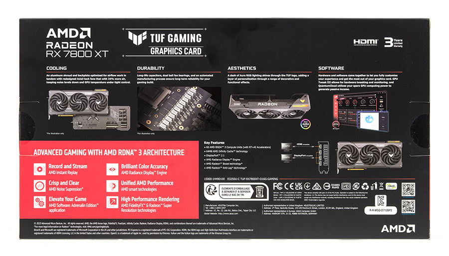 ASUS TUF-RX7800XT-O16G-GAMING