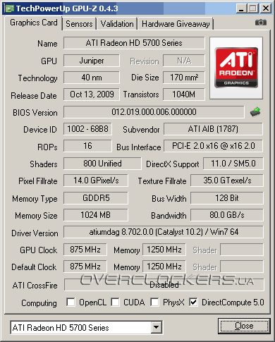 HIS HD 5770 IceQ 5 Turbo 1GB (H577QT1GD)