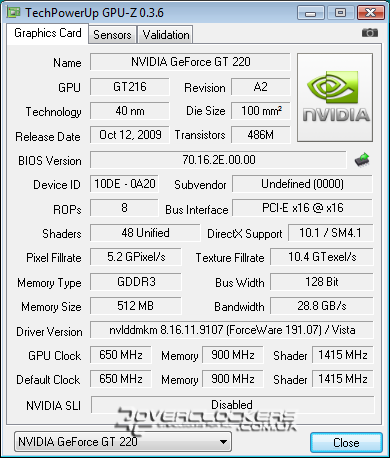 Palit GeForce GT 220 Sonic 512MB GDDR3 Palit GeForce GT 220 Sonic 512MB GDDR3