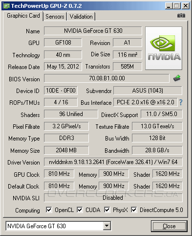 ASUS GT630-2GD3