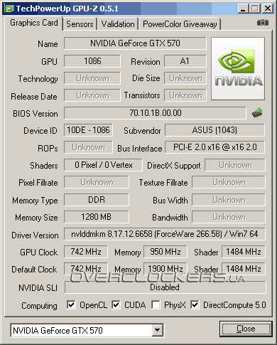 ASUS ENGTX570 DCII/2DIS/1280MD5 ASUS ENGTX570 DCII/2DIS/1280MD5