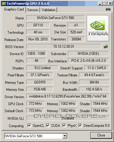 Zotac GeForce GTX 580 (ZT-50101-10P)