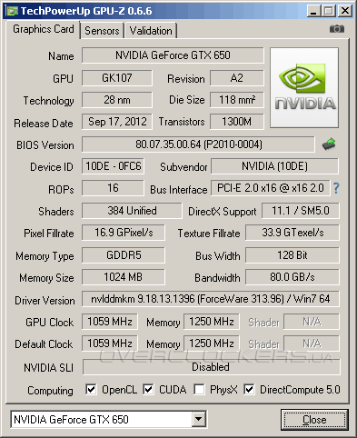 Inno3D GTX 650 Herculez (N65M-1SDN-D5CW)