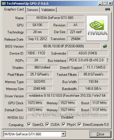 ASUS GTX660-DC2T-2GD5 ASUS GTX660-DC2T-2GD5