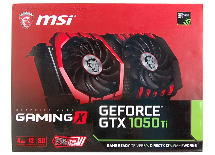 MSI GeForce GTX 1050 Ti Gaming X 4G