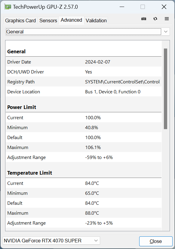 MSI GeForce RTX 4070 Super 12G Gaming X Slim