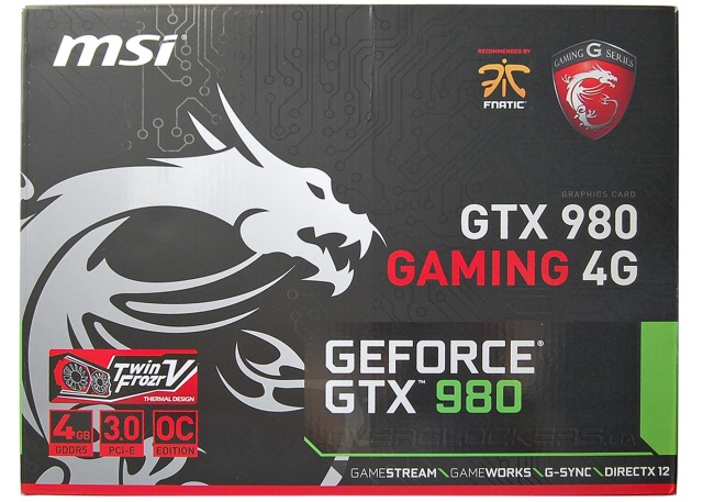 MSI GTX 980 Gaming 4G MSI GTX 980 Gaming 4G