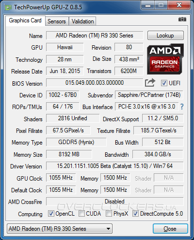 Sapphire Tri-X R9 390X 8G D5 Sapphire Tri-X R9 390X 8G D5