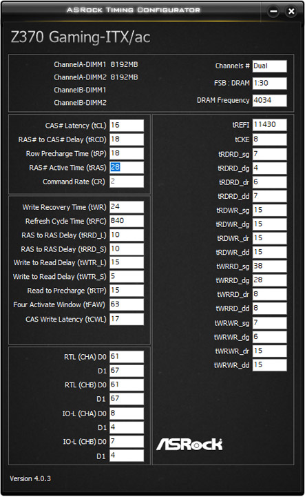 ASRock Fatal1ty Z370 Gaming-ITX/ac